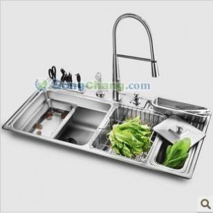 供應高級多功能廚房304#不銹鋼水槽 廚房建材的優(yōu)質選擇